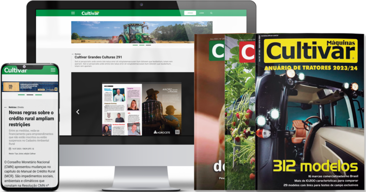 Imagens do Site no Mobile e Desktop e Revistas Físicas